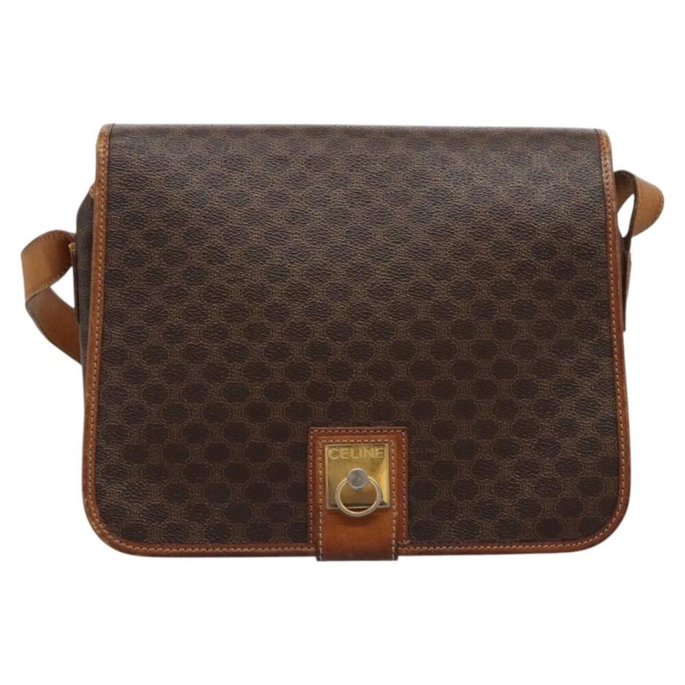 Celine Macadam Shoulder Bag Brown